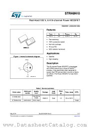 STRH8N10 datasheet pdf ST Microelectronics