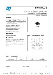 STS12N3LLH5 datasheet pdf ST Microelectronics