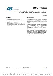 STSW-STM32092 datasheet pdf ST Microelectronics
