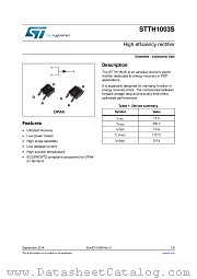 STTH1003SB-TR datasheet pdf ST Microelectronics