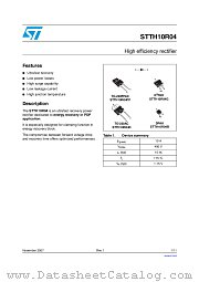 STTH10R04 datasheet pdf ST Microelectronics