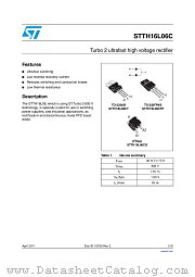 STTH16L06CG-TR datasheet pdf ST Microelectronics