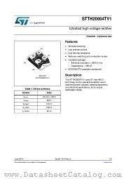 STTH20004TV1 datasheet pdf ST Microelectronics