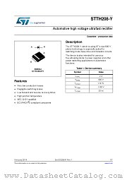 STTH208UFY datasheet pdf ST Microelectronics