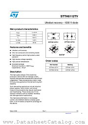 STTH6112TV1 datasheet pdf ST Microelectronics