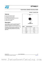 STTH802BY-TR datasheet pdf ST Microelectronics