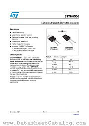 STTH8S06D datasheet pdf ST Microelectronics