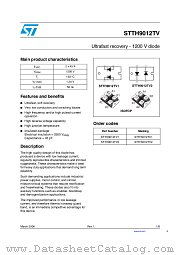 STTH9012TV datasheet pdf ST Microelectronics