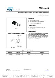 STU13005N datasheet pdf ST Microelectronics
