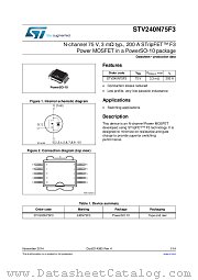 STV240N75F3 datasheet pdf ST Microelectronics