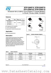 STW120NF10 datasheet pdf ST Microelectronics
