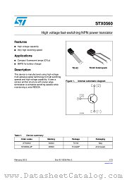 STX0560 datasheet pdf ST Microelectronics