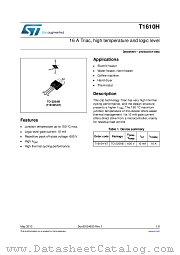 T1610H datasheet pdf ST Microelectronics