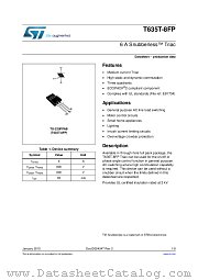 T635T-8FP datasheet pdf ST Microelectronics