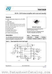 TDA7265B datasheet pdf ST Microelectronics