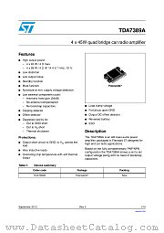 TDA7389A datasheet pdf ST Microelectronics