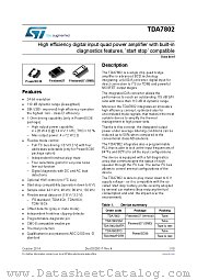 TDA7802PD datasheet pdf ST Microelectronics