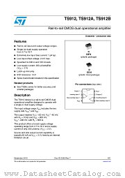 TS912IYDT datasheet pdf ST Microelectronics