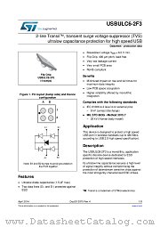 USBULC6-2F3 datasheet pdf ST Microelectronics