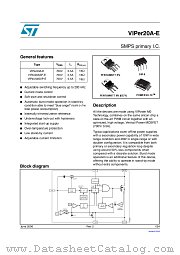 VIPER20ASPTR-E datasheet pdf ST Microelectronics