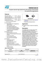 VND5012AKTR-E datasheet pdf ST Microelectronics