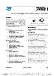 VND5E050J-E datasheet pdf ST Microelectronics