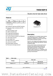 VND810SPTR-E datasheet pdf ST Microelectronics