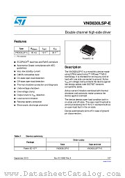 VND830LSPTR-E datasheet pdf ST Microelectronics