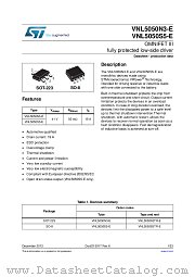VNL5050S5-E datasheet pdf ST Microelectronics