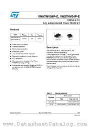 VNS7NV04PTR-E datasheet pdf ST Microelectronics