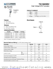 TS13003MVCT datasheet pdf Taiwan Semiconductor