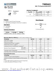 TSM3401CX datasheet pdf Taiwan Semiconductor