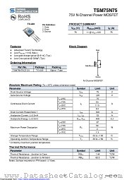 TSM75N75CZ datasheet pdf Taiwan Semiconductor