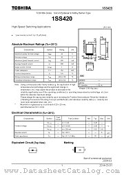 1SS420 datasheet pdf TOSHIBA