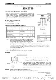 2SK3756 datasheet pdf TOSHIBA