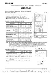 2SK3842 datasheet pdf TOSHIBA
