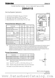 2SK4115 datasheet pdf TOSHIBA