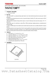 74VHC138FT datasheet pdf TOSHIBA