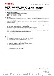 74VHCT125AFT datasheet pdf TOSHIBA