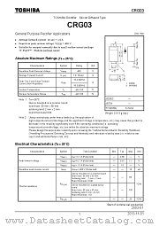 CRG03 datasheet pdf TOSHIBA