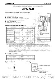 GT60J323 datasheet pdf TOSHIBA