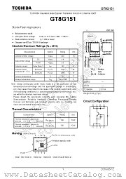 GT8G151 datasheet pdf TOSHIBA