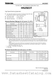 HN2S03T datasheet pdf TOSHIBA