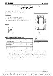 MT4S300T datasheet pdf TOSHIBA