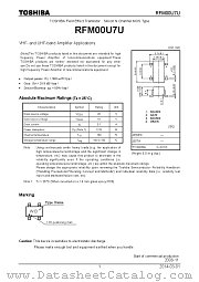 RFM00U7U datasheet pdf TOSHIBA
