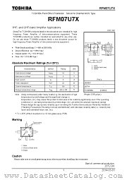 RFM07U7X datasheet pdf TOSHIBA