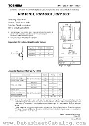 RN1107CT datasheet pdf TOSHIBA
