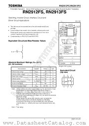 RN2912FS datasheet pdf TOSHIBA