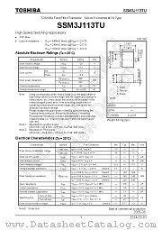 SSM3J113TU datasheet pdf TOSHIBA