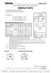 SSM3J114TU datasheet pdf TOSHIBA